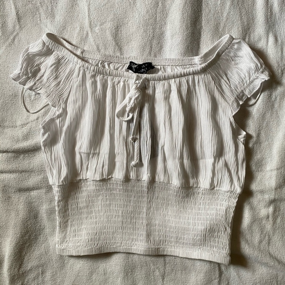 White Crop top
